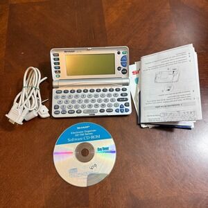 Vintage Sharp Wizard Oz-730‎ Electronic Organizer Pocket Computer w/cable